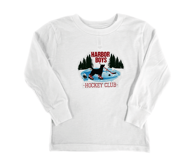 Boys Long Sleeve Hockey Graphic Tee